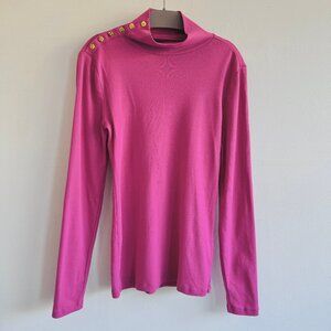 J. Crew 100% Cotton Pink High Neck Sweater